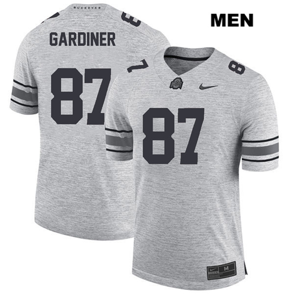 Ohio State Buckeyes Men's Ellijah Gardiner #87 Gray Authentic Nike College NCAA Stitched Football Jersey UT19S56CO